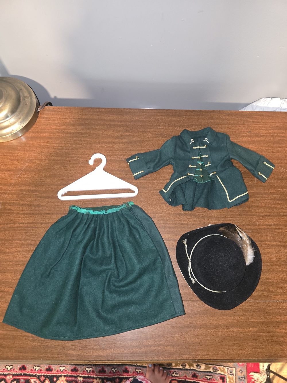 American Girl Felicity’s Retired Wool Green Riding Outfit